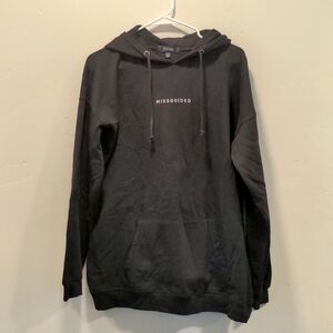 Oversized Black Missguided Hoodie, size US 2 (XS)